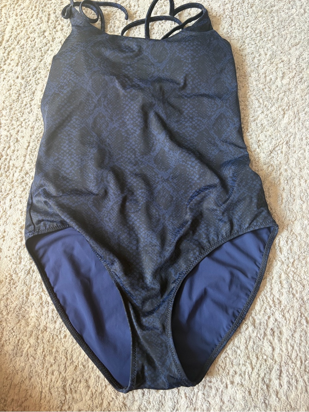 Athleta Deep Navy Athletic One Piece Swimsuit